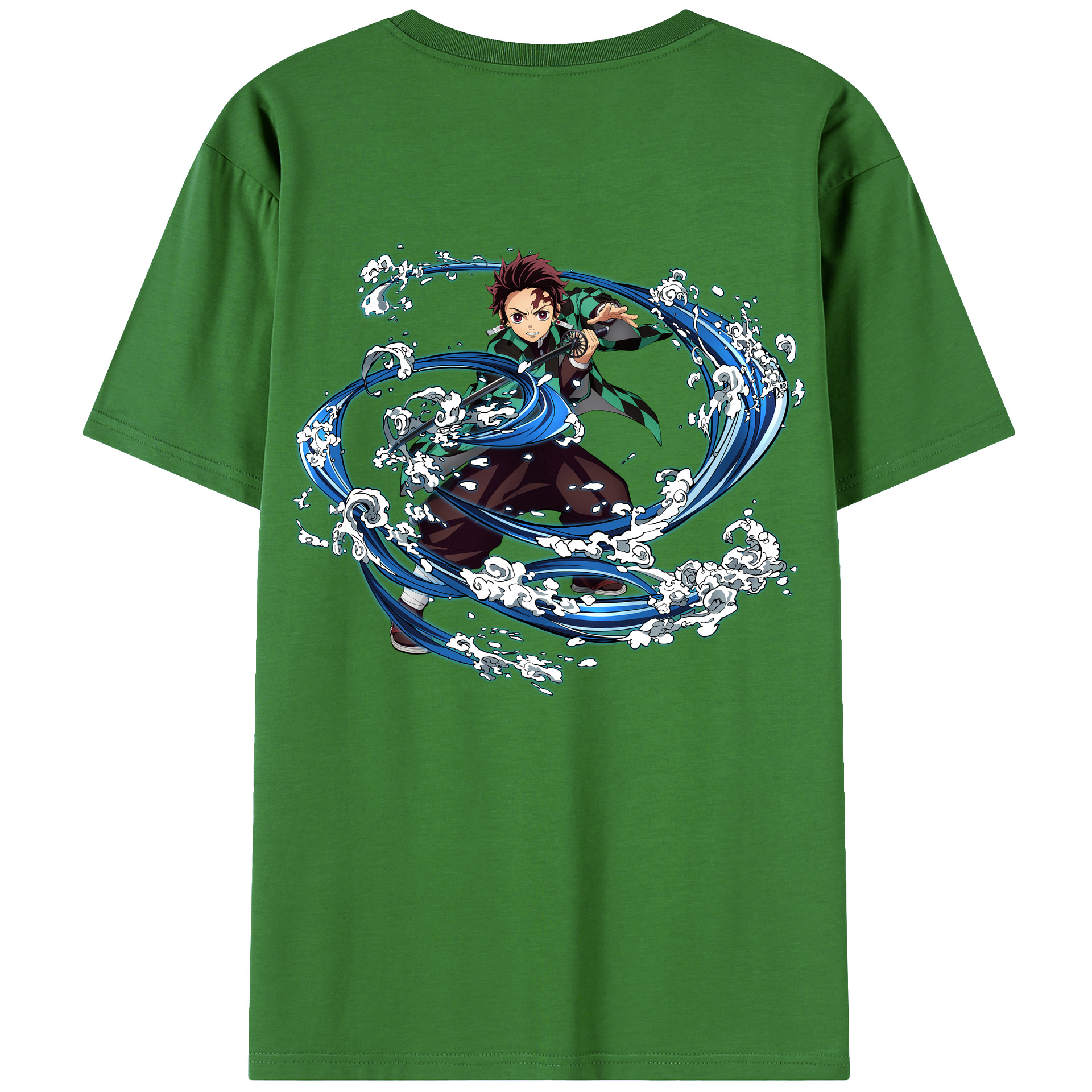 （画像用） 鬼滅の刃 竈門 炭治郎／かまど たんじろう Kamado Tanjirou レディース半袖Tシャツ(バックプリント)